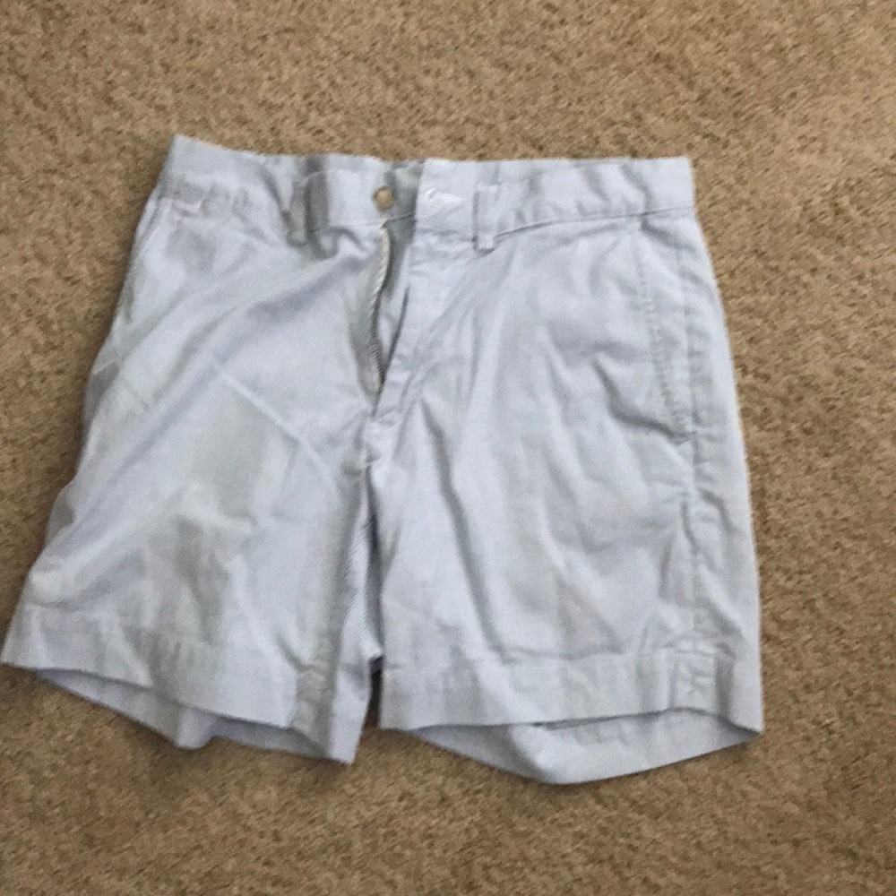 Polo classic fit shorts blue and white pinstripes